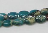 CDS16 16 inches 8*12mm oval dyed serpentine jasper beads wholesale