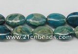 CDS17 16 inches 10*14mm oval dyed serpentine jasper beads wholesale