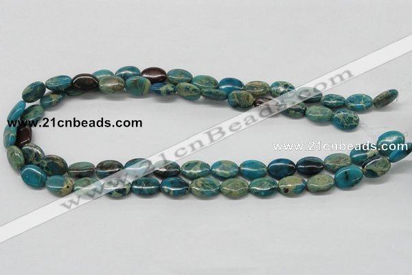 CDS17 16 inches 10*14mm oval dyed serpentine jasper beads wholesale