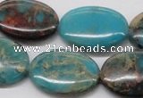 CDS18 16 inches 22*30mm oval dyed serpentine jasper beads wholesale