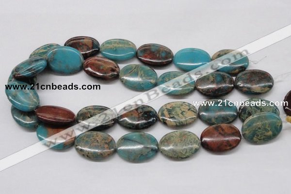 CDS18 16 inches 22*30mm oval dyed serpentine jasper beads wholesale