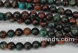 CDS185 15.5 inches 6mm round dyed serpentine jasper beads