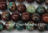 CDS188 15.5 inches 12mm round dyed serpentine jasper beads