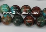 CDS189 15.5 inches 14mm round dyed serpentine jasper beads