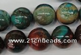 CDS191 15.5 inches 18mm round dyed serpentine jasper beads