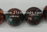 CDS193 15.5 inches 22mm round dyed serpentine jasper beads