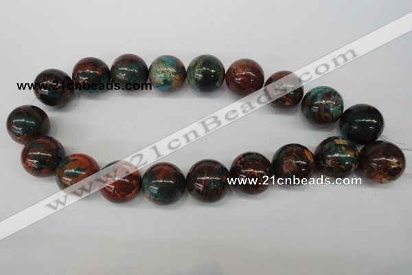 CDS193 15.5 inches 22mm round dyed serpentine jasper beads