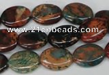 CDS207 15.5 inches 12*16mm oval dyed serpentine jasper beads