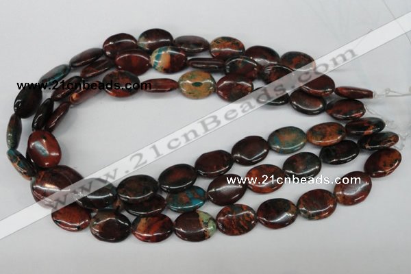 CDS209 15.5 inches 15*20mm oval dyed serpentine jasper beads