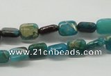 CDS21 16 inches 8*10mm rectangle dyed serpentine jasper beads wholesale