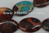 CDS210 15.5 inches 18*25mm oval dyed serpentine jasper beads