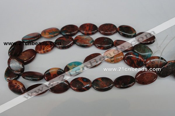 CDS210 15.5 inches 18*25mm oval dyed serpentine jasper beads