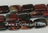 CDS214 15.5 inches 10*14mm rectangle dyed serpentine jasper beads