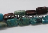 CDS22 16 inches 8*12mm rectangle dyed serpentine jasper beads wholesale