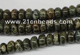 CDS225 15.5 inches 5*8mm rondelle dyed serpentine jasper beads