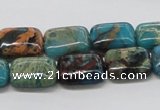 CDS23 16 inches 12*16mm rectangle dyed serpentine jasper beads wholesale