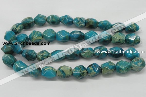 CDS24 16 inches 15*20mm nuggets dyed serpentine jasper beads wholesale