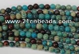 CDS25 15.5 inches 4mm round dyed serpentine jasper beads