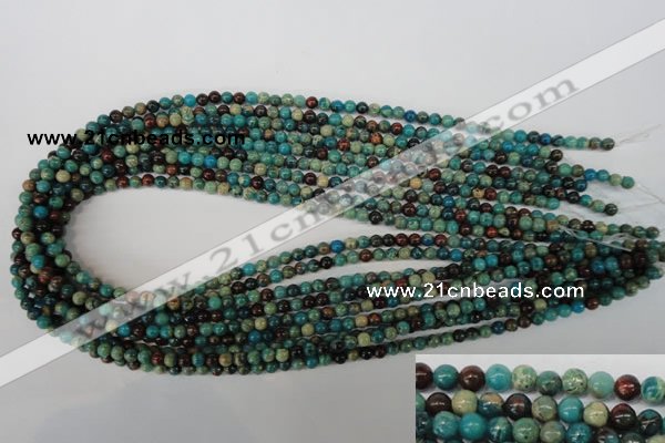 CDS25 15.5 inches 4mm round dyed serpentine jasper beads