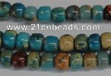 CDS252 15.5 inches 4*6mm rondelle dyed serpentine jasper beads