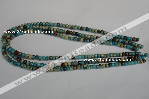 CDS252 15.5 inches 4*6mm rondelle dyed serpentine jasper beads