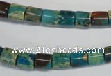 CDS254 15.5 inches 8*8mm tube dyed serpentine jasper beads