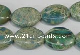 CDS274 15.5 inches 15*20mm oval dyed serpentine jasper beads