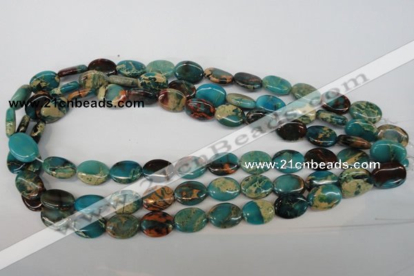 CDS35 15.5 inches 12*16mm oval dyed serpentine jasper beads