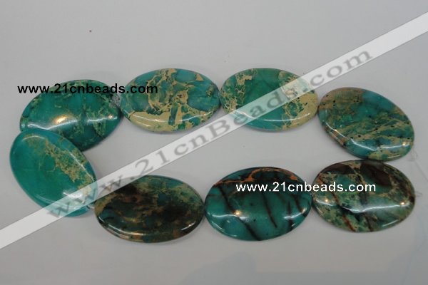 CDS37 15.5 inches 35*50mm oval dyed serpentine jasper beads