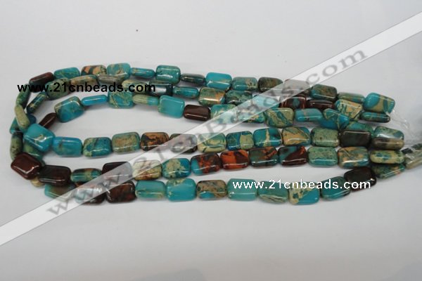 CDS40 15.5 inches 10*14mm rectangle dyed serpentine jasper beads