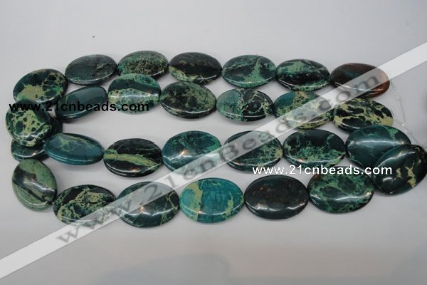 CDS50 15.5 inches 22*30mm oval dyed serpentine jasper beads