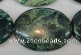 CDS51 15.5 inches 30*40mm oval dyed serpentine jasper beads