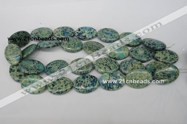 CDS56 15.5 inches 22*30mm oval dyed serpentine jasper beads