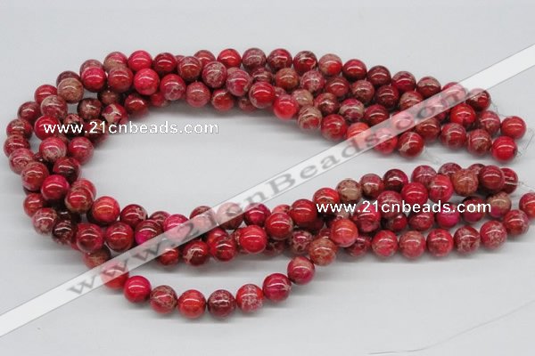 CDT04 15.5 inches 10mm round dyed aqua terra jasper beads