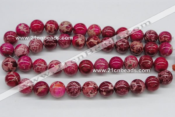 CDT05 15.5 inches 18mm round dyed aqua terra jasper beads