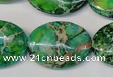 CDT186 15.5 inches 22*30mm oval dyed aqua terra jasper beads