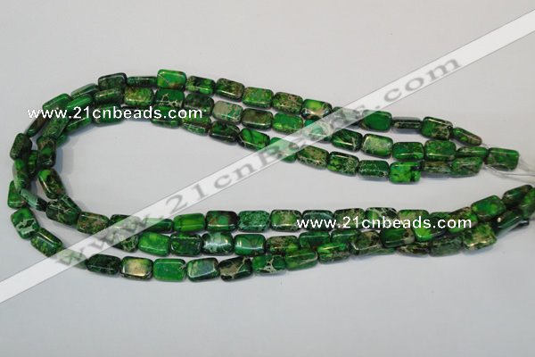 CDT198 15.5 inches 8*12mm rectangle dyed aqua terra jasper beads