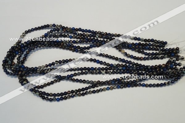 CDT220 15.5 inches 4mm round dyed aqua terra jasper beads
