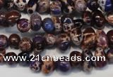 CDT390 15.5 inches 6*9mm nugget dyed aqua terra jasper beads