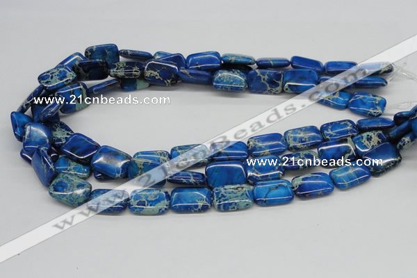 CDT55 15.5 inches 13*18mm rectangle dyed aqua terra jasper beads