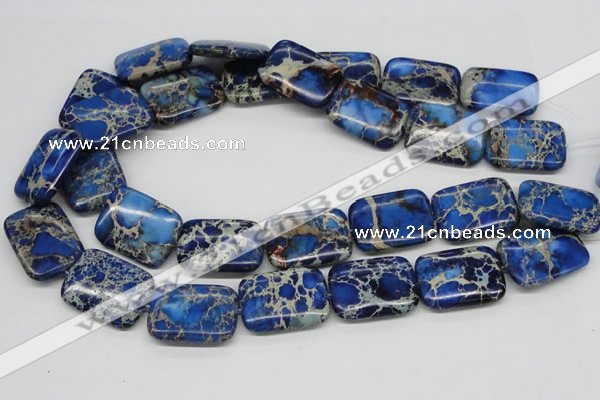 CDT57 15.5 inches 22*30mm rectangle dyed aqua terra jasper beads