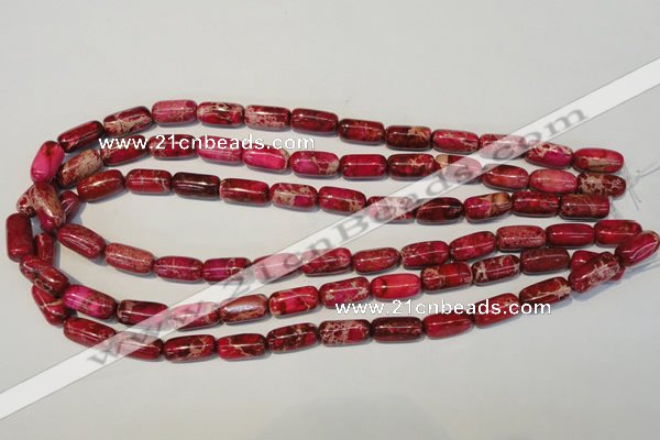 CDT598 15.5 inches 8*16mm column dyed aqua terra jasper beads