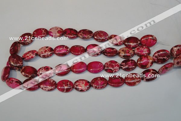 CDT646 15.5 inches 15*20mm oval dyed aqua terra jasper beads
