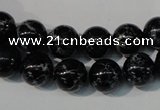 CDT683 15.5 inches 10mm round dyed aqua terra jasper beads