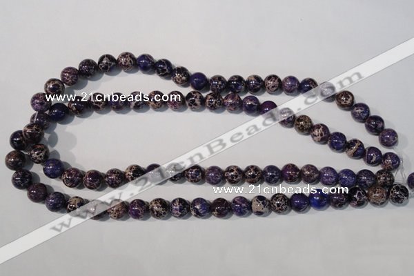 CDT696 15.5 inches 10mm round dyed aqua terra jasper beads