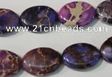 CDT711 15.5 inches 13*18mm oval dyed aqua terra jasper beads