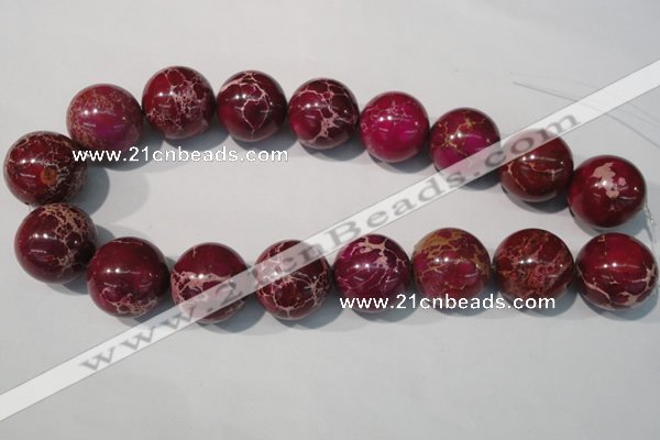 CDT765 15.5 inches 24mm round dyed aqua terra jasper beads