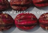 CDT769 15.5 inches 18*25mm star fruit shaped dyed aqua terra jasper beads
