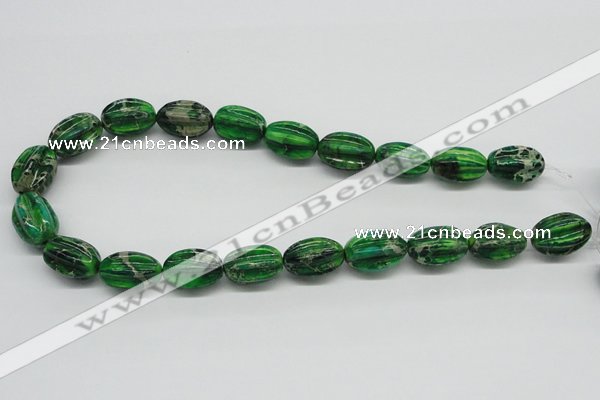 CDT77 15.5 inches 14*20mm star fruit shaped dyed aqua terra jasper beads