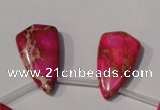 CDT798 Top-drilled 16*27mm flat teardrop dyed aqua terra jasper beads